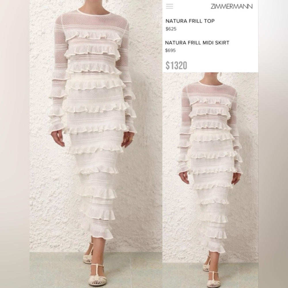 ZIMMERMAN TOP AND SKIRT BUNDLE